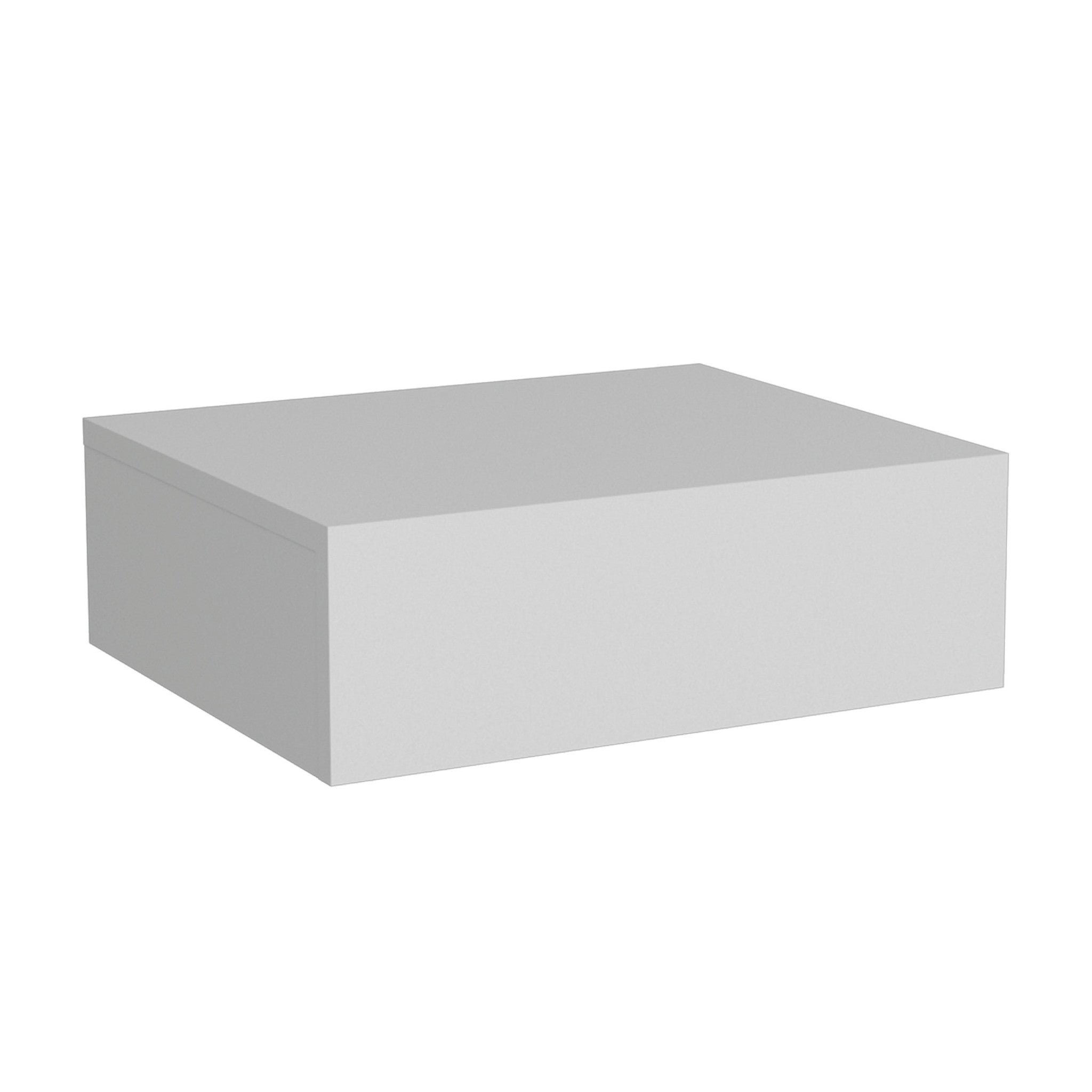 16" White Wood One Drawer Floating Nightstand - Bed & Bath