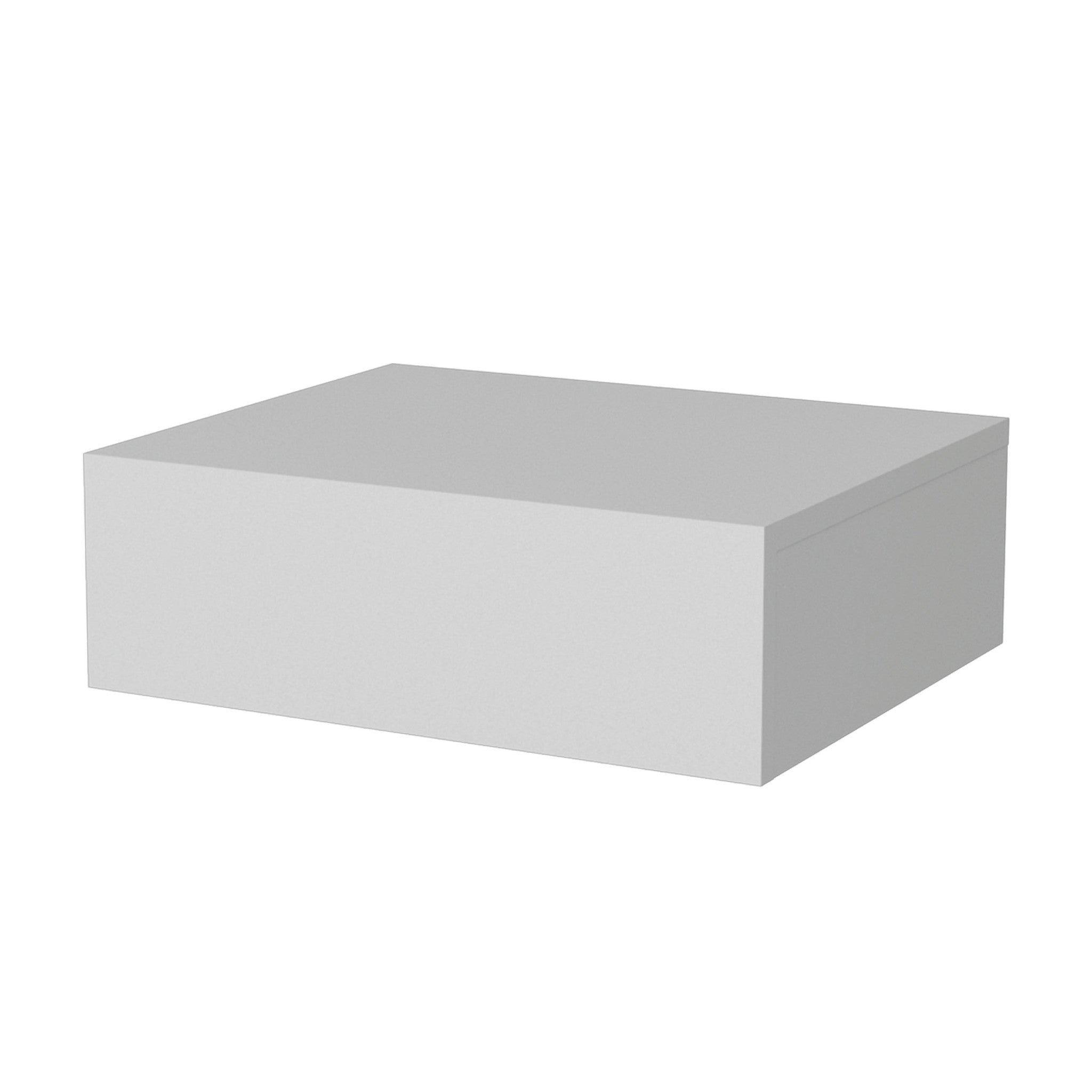 16" White Wood One Drawer Floating Nightstand - Bed & Bath