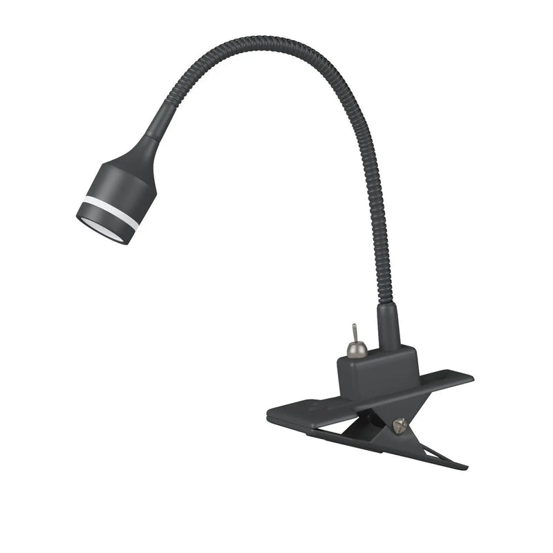 15" Black Metal Adjustable Clip On LED Table Lamp - GreatEagleInc