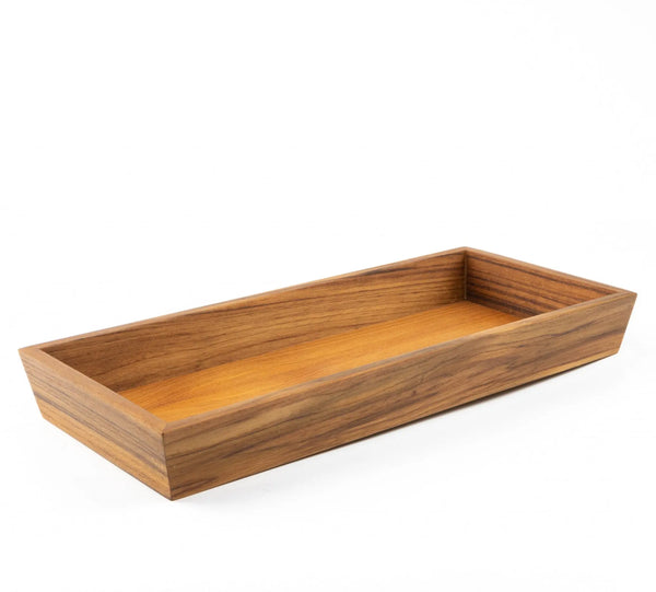 15" Brown Solid Teak Vanity Tray Homeroots Bed & Bath