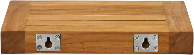 15" Brown Wood Wall Mounted Floating Shelf Homeroots Organization