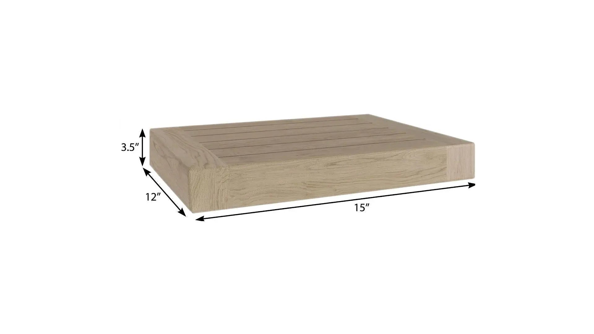 15" Brown Wood Wall Mounted Floating Shelf Homeroots Organization