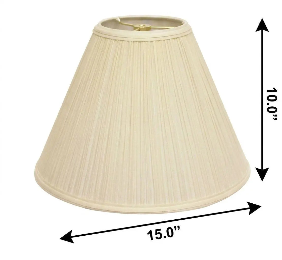 15" Ivory Deep Cone Slanted Broadcloth Lampshade Homeroots Lighting