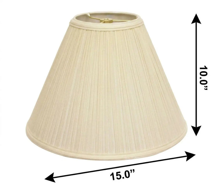 15" Ivory Deep Cone Slanted Broadcloth Lampshade Homeroots Lighting