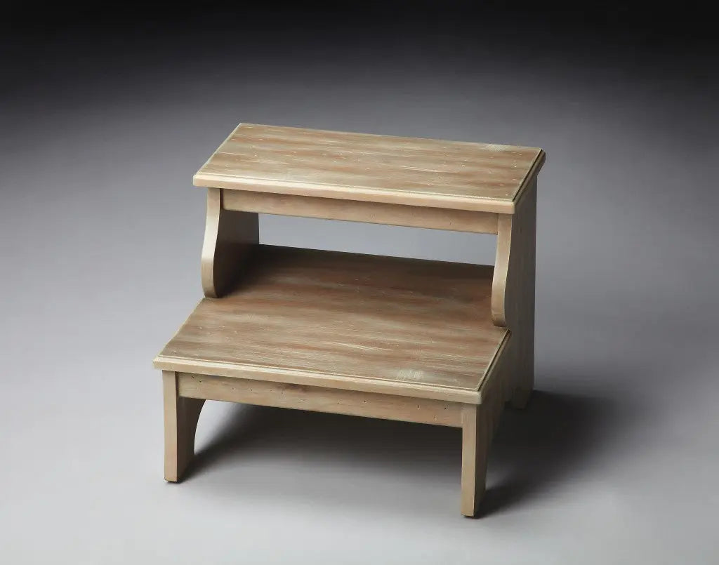 15" Natural Solid Wood and Solid and Manufactured Wood Backless Bar Chair - GreatEagleInc