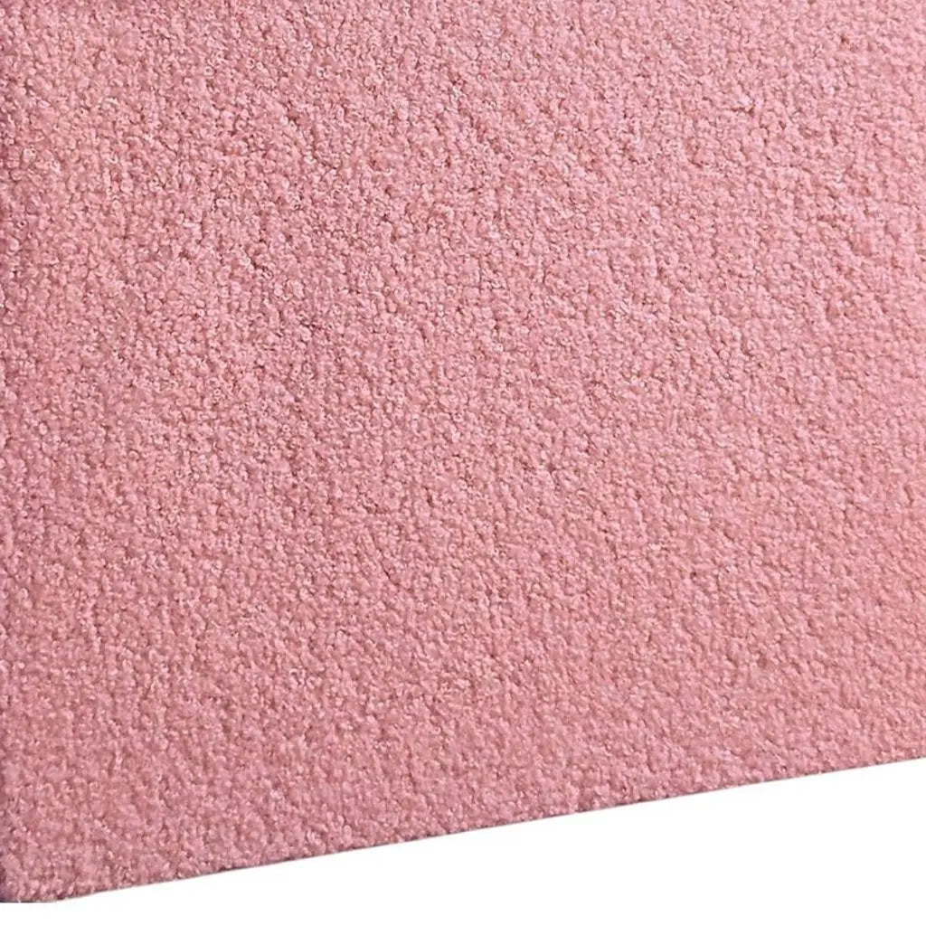 15" Pink Boucle Cube Storage Ottoman Homeroots Living Room