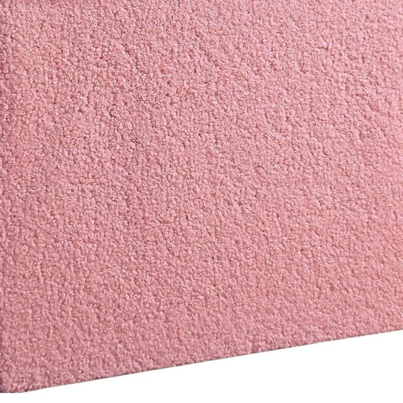 15" Pink Boucle Cube Storage Ottoman Homeroots Living Room