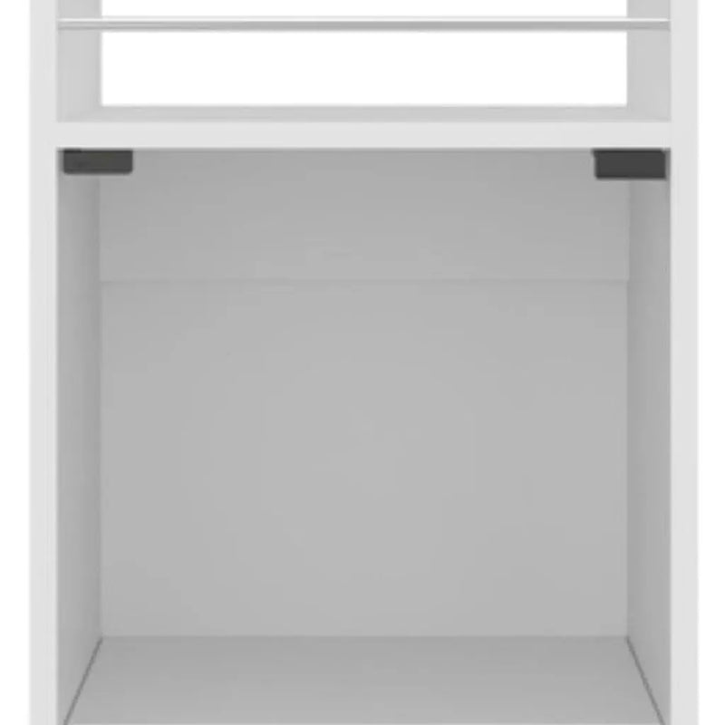 15" White Wood Bar Cart Homeroots Kitchen & Dining