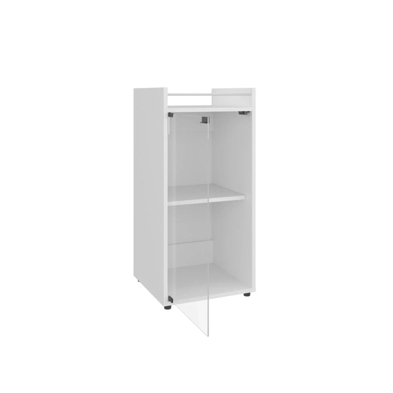 15" White Wood Bar Cart Homeroots Kitchen & Dining