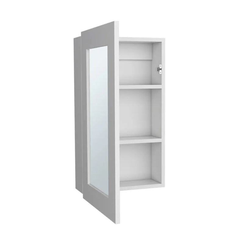 15" White Wood Floating Bathroom Vanity And Medicine Cabinet With Mirror Homeroots Bed & Bath