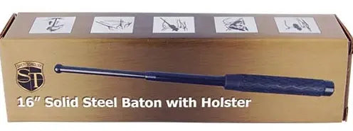 16 Inch Rubber Handle Steel Baton Safety Technology