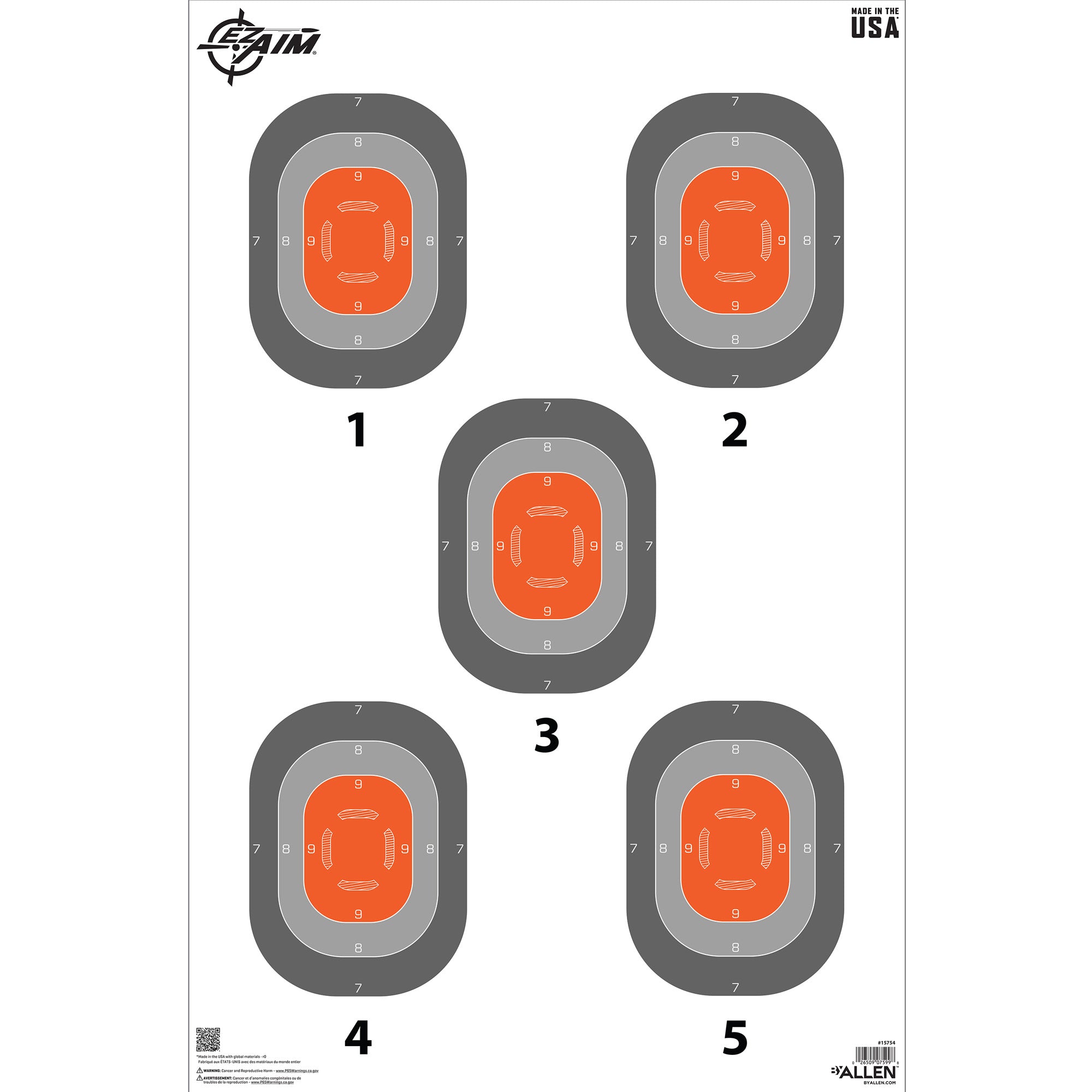 Allen Ezaim 5 Spot Trgt 23x35 50pk - GreatEagleInc