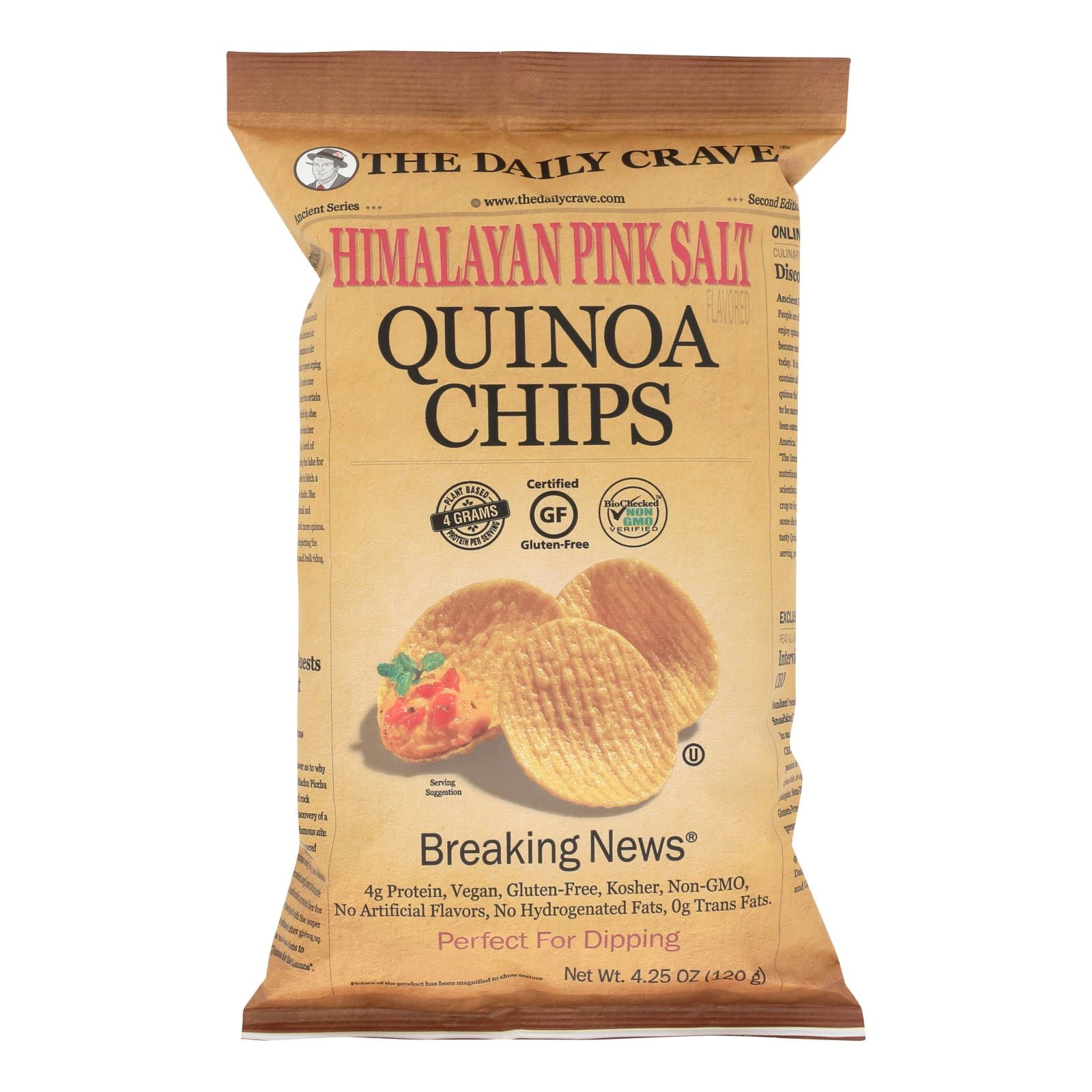 The Daily Crave - Quin Chips Himlyn Pink Salt - Case Of 8 - 4.25 Oz - GreatEagleInc