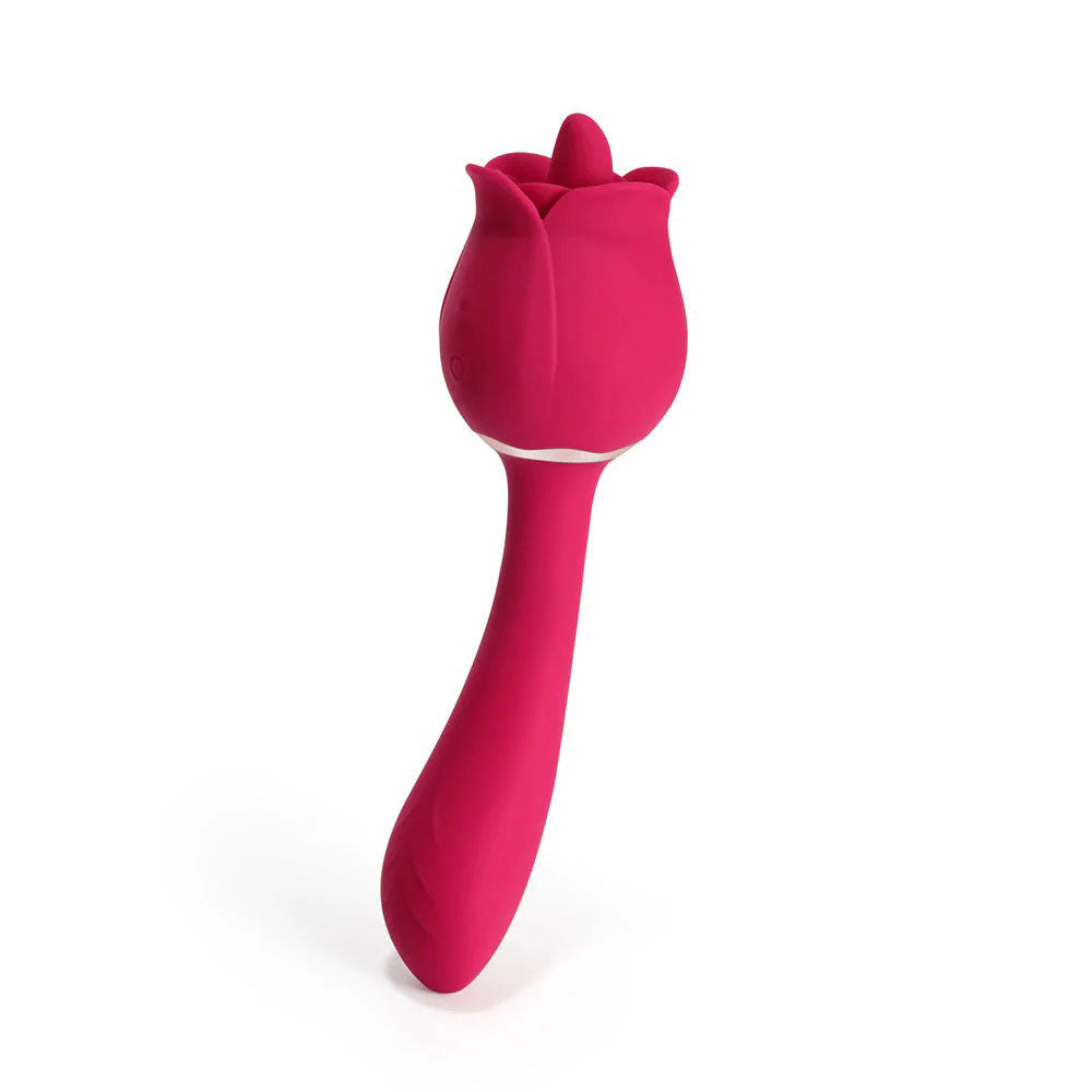 Rhea - the Rose Clit Licking Tongue Vibrator and G Spot Massager - Pink Default Title