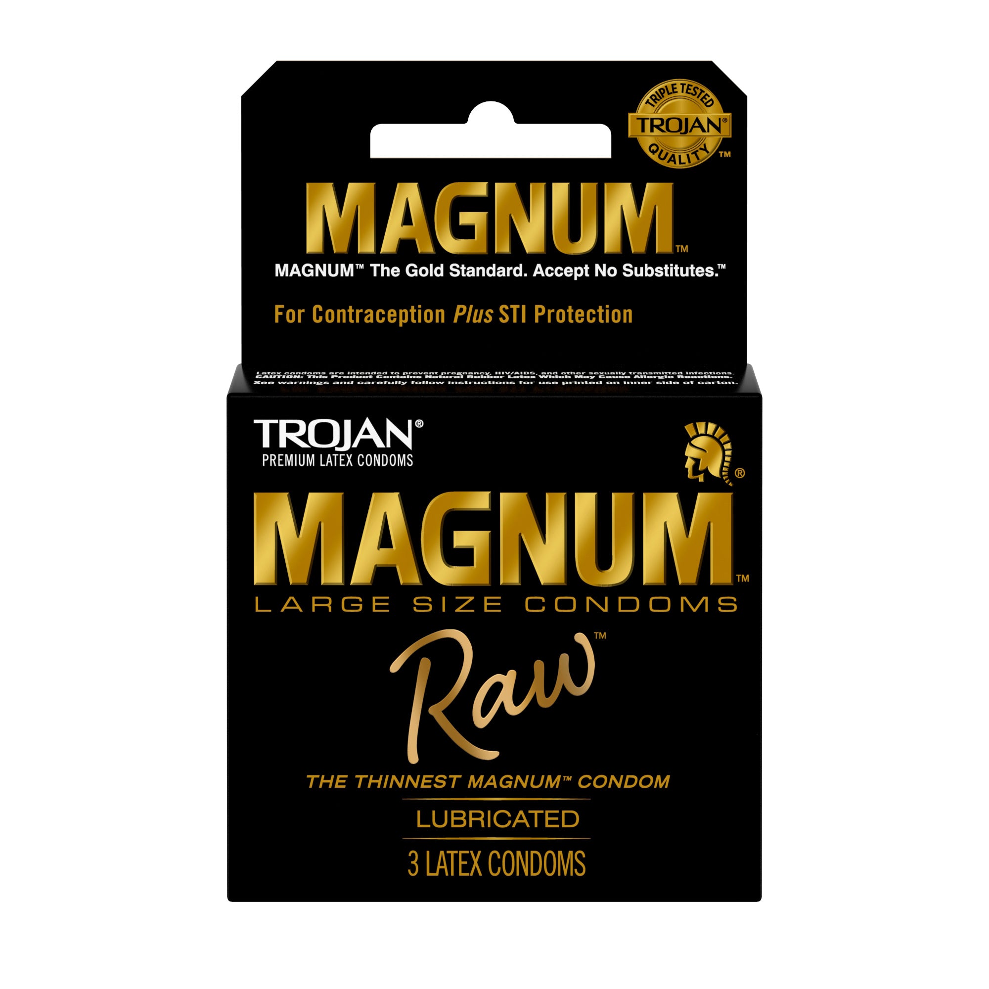 Trojan Magnum Raw 3 Ct Condoms - GreatEagleInc