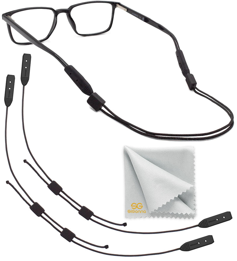 SIGONNA Eye Glasses Holders Around Head - No Tail Eyeglasses Strap Sports 20” - Eye Glasses Strap for Men Women Kids - Adjustable Sunglasses Strap - 2 Pcs