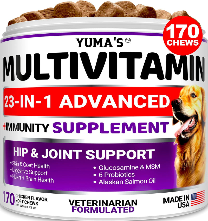 Dog Multivitamin Soft Chews   Natural Ingredients & Vet Formulated   Made in USA