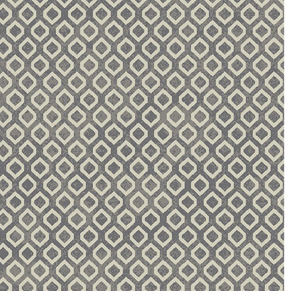 8' X 10' Beige and Gray Geometric Area Rug - Home & Garden