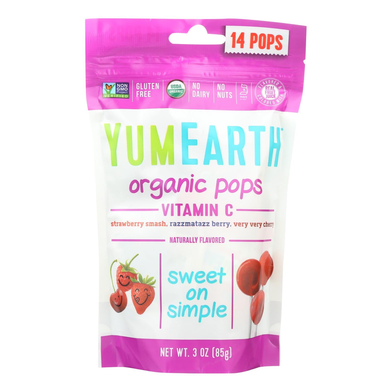 Yummy Earth Organic Vitamin C Pops - 3 Oz - Case Of 6 - GreatEagleInc