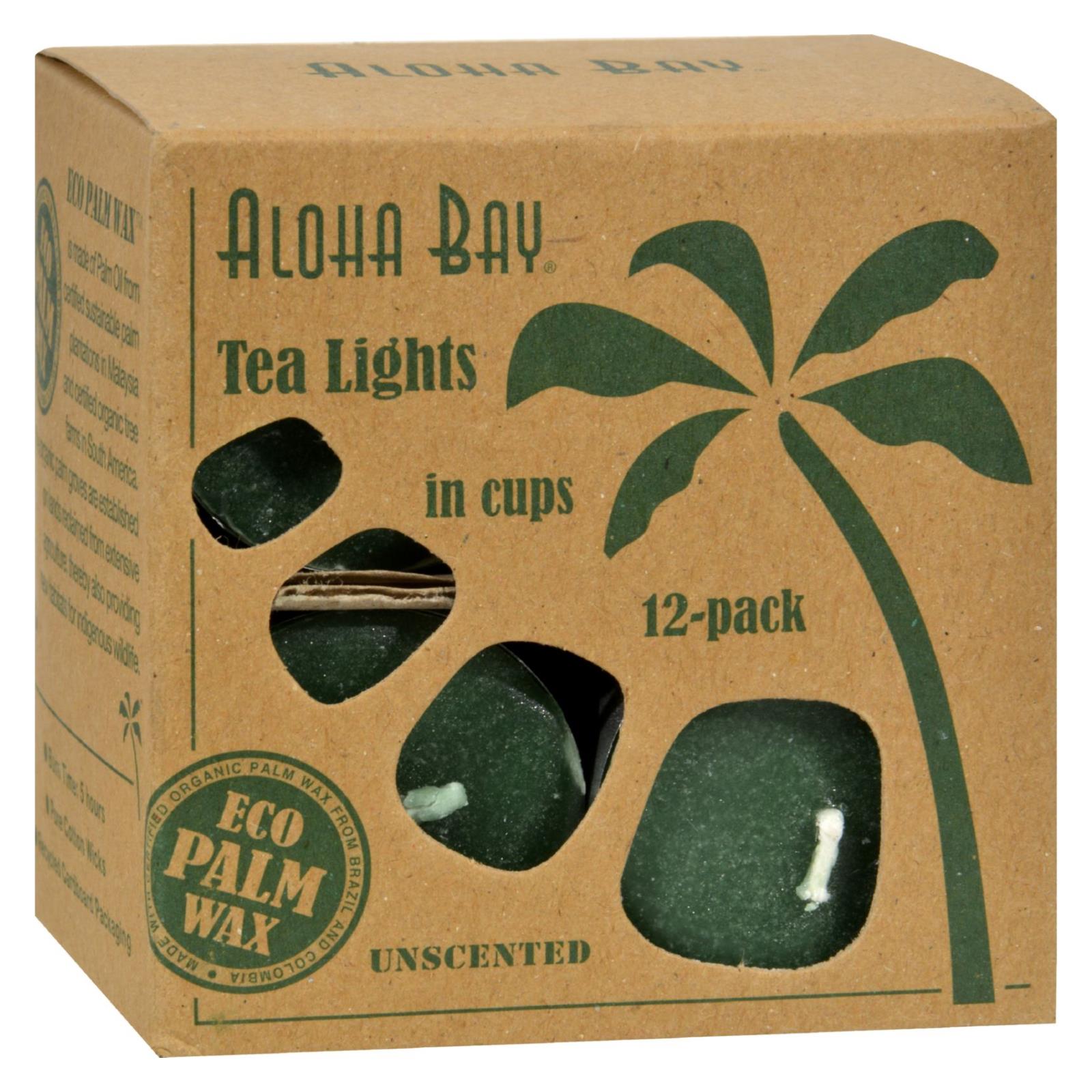 Aloha Bay - Tea Light - Green - 12/.7 Oz - Eco-Friendly Home & Grocery