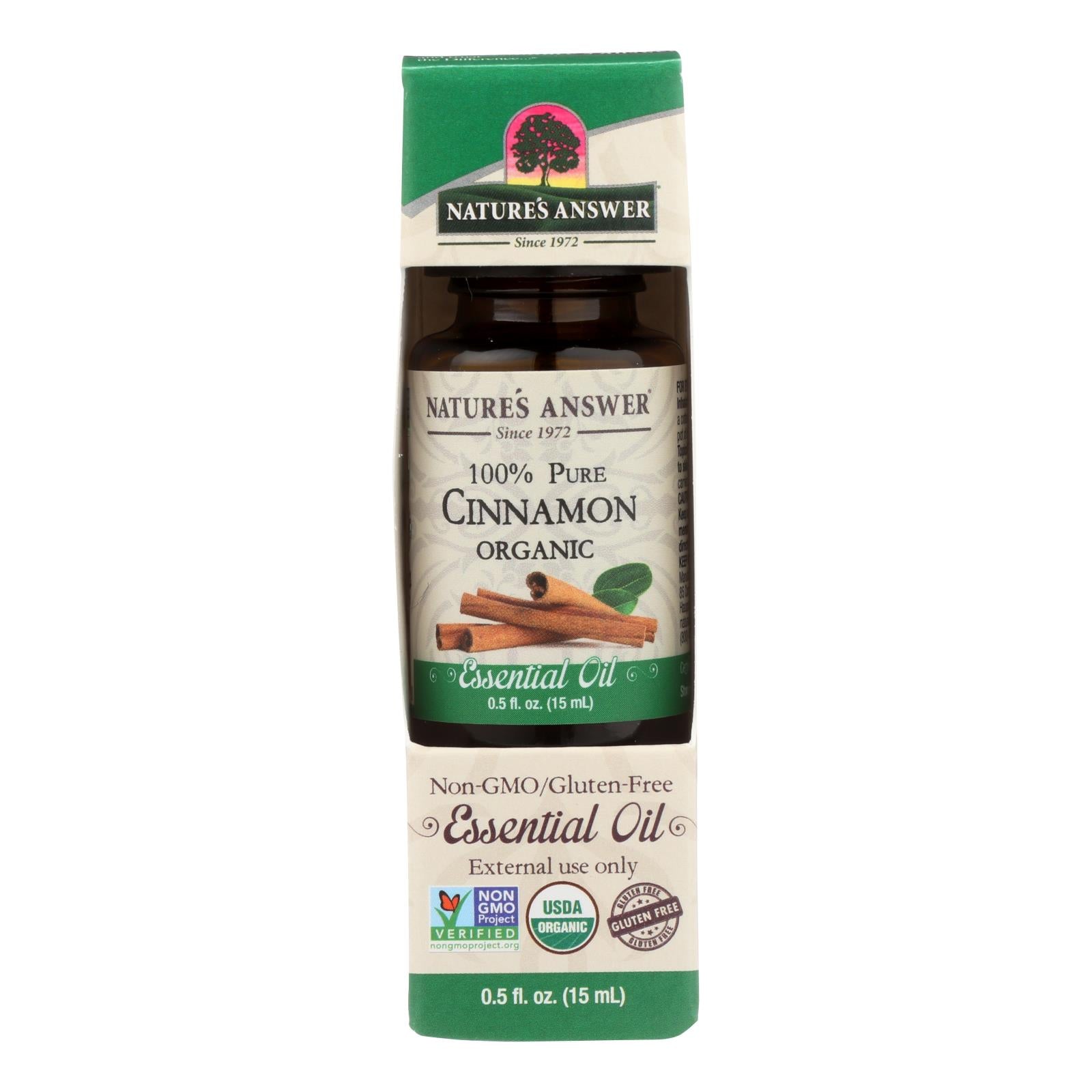 Nature's Answer - Organic Essential Oil - Cinnamon - 0.5 Oz. - GreatEagleInc
