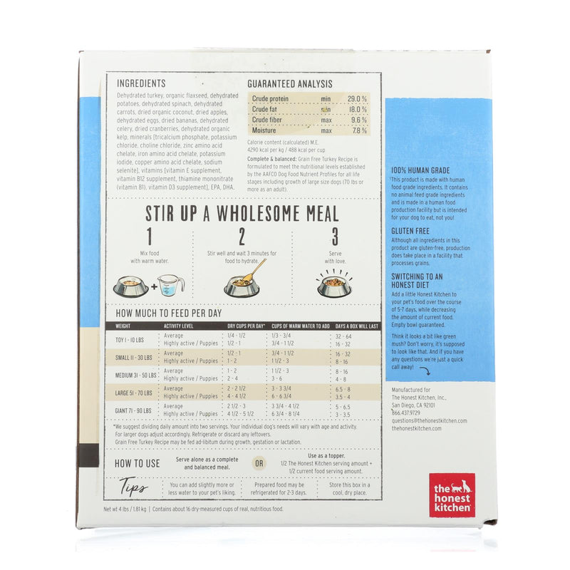 The Honest Kitchen Embark - Grain Free Turkey Dog Food - 4 Lb. - GreatEagleInc