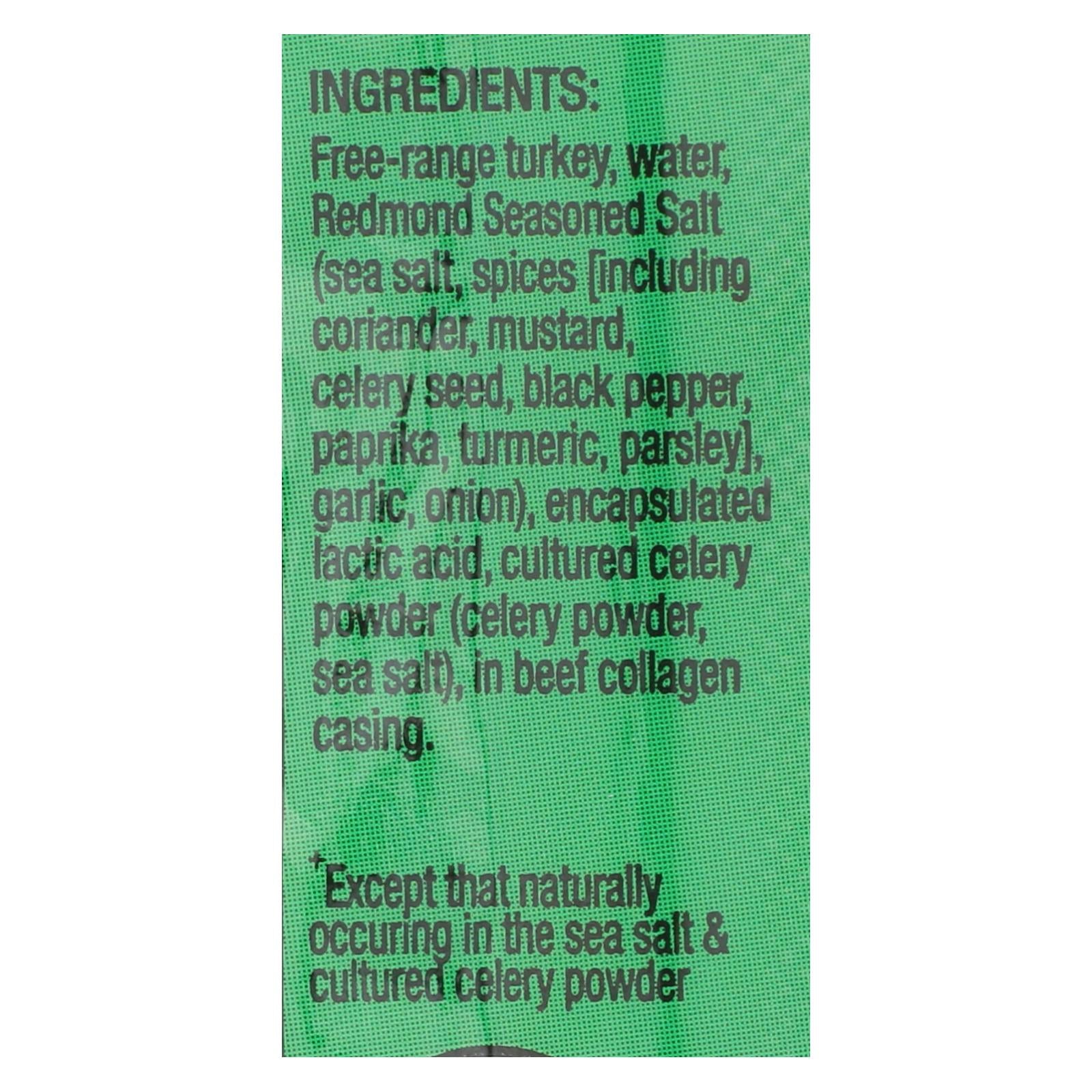 Nick's Sticks Snack Sticks - Turkey - Case Of 25 - 1.7 Oz. - GreatEagleInc