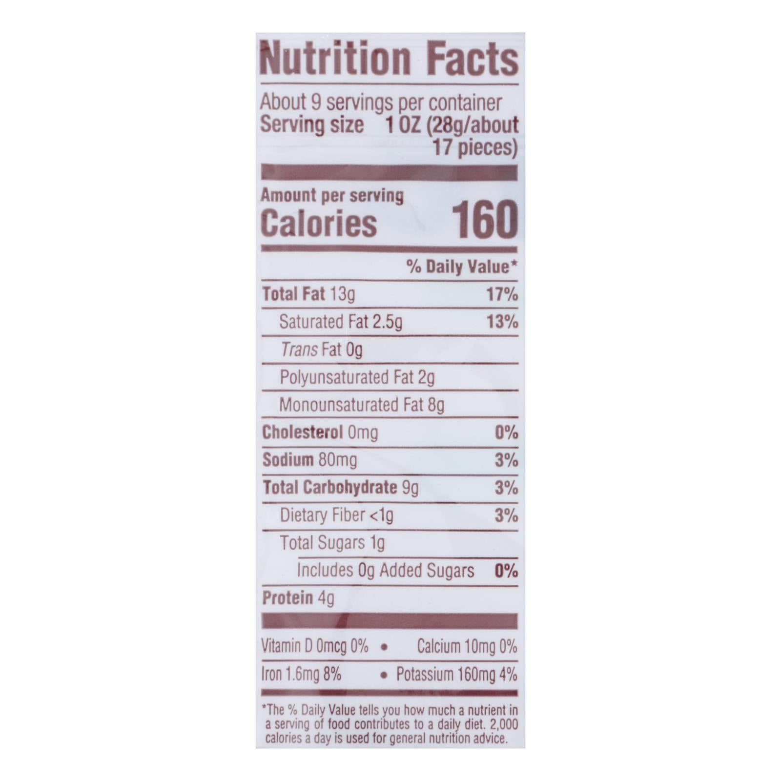 Back To Nature Cashew - Sea Salt Roasted Jumbo - Case Of 9 - 9 Oz. - GreatEagleInc