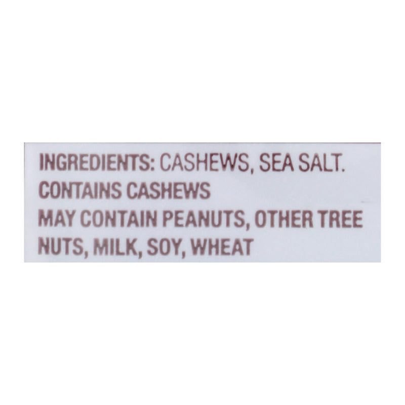 Back To Nature Cashew - Sea Salt Roasted Jumbo - Case Of 9 - 9 Oz. - GreatEagleInc