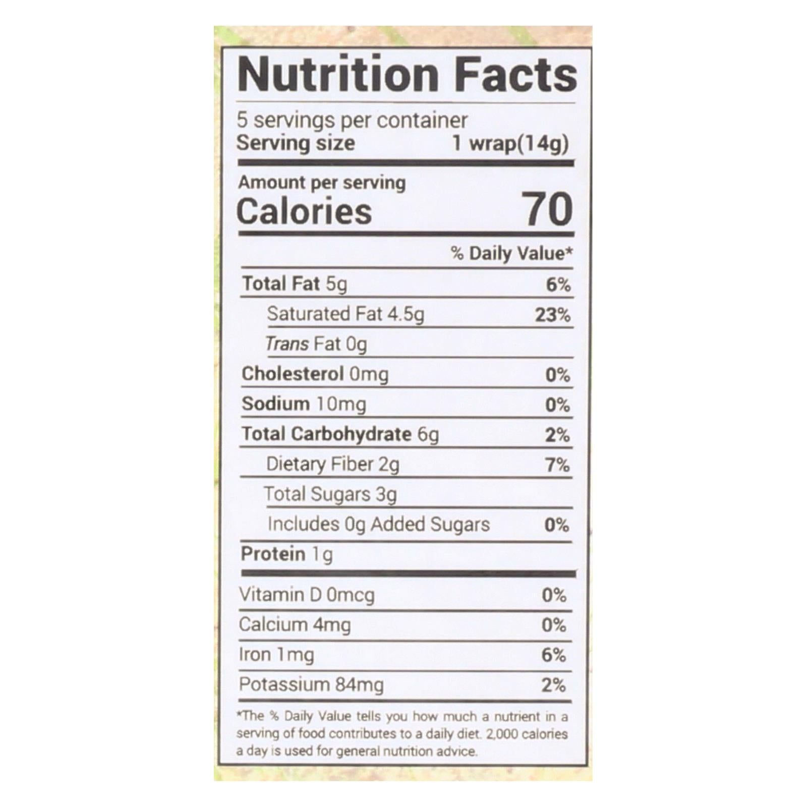 Nuco Original Organic Coconut Wraps  - Case Of 12 - 2.47 Oz - GreatEagleInc