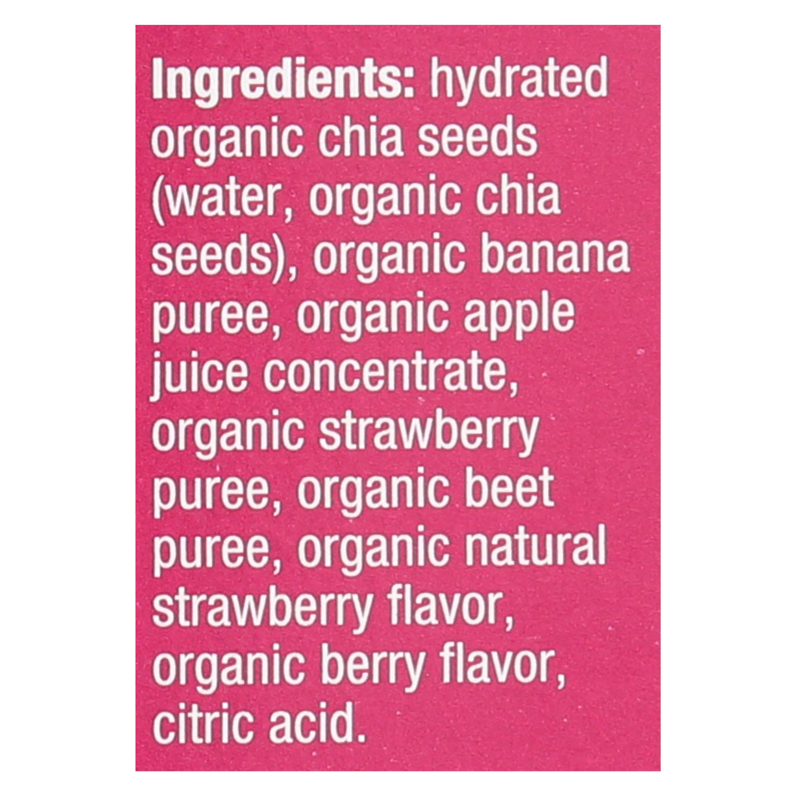 Mamma Chia Organic Squeeze Vitality Snack - Strawberry Banana - Case Of 6 - 3.5 Oz. - Eco-Friendly Home & Grocery