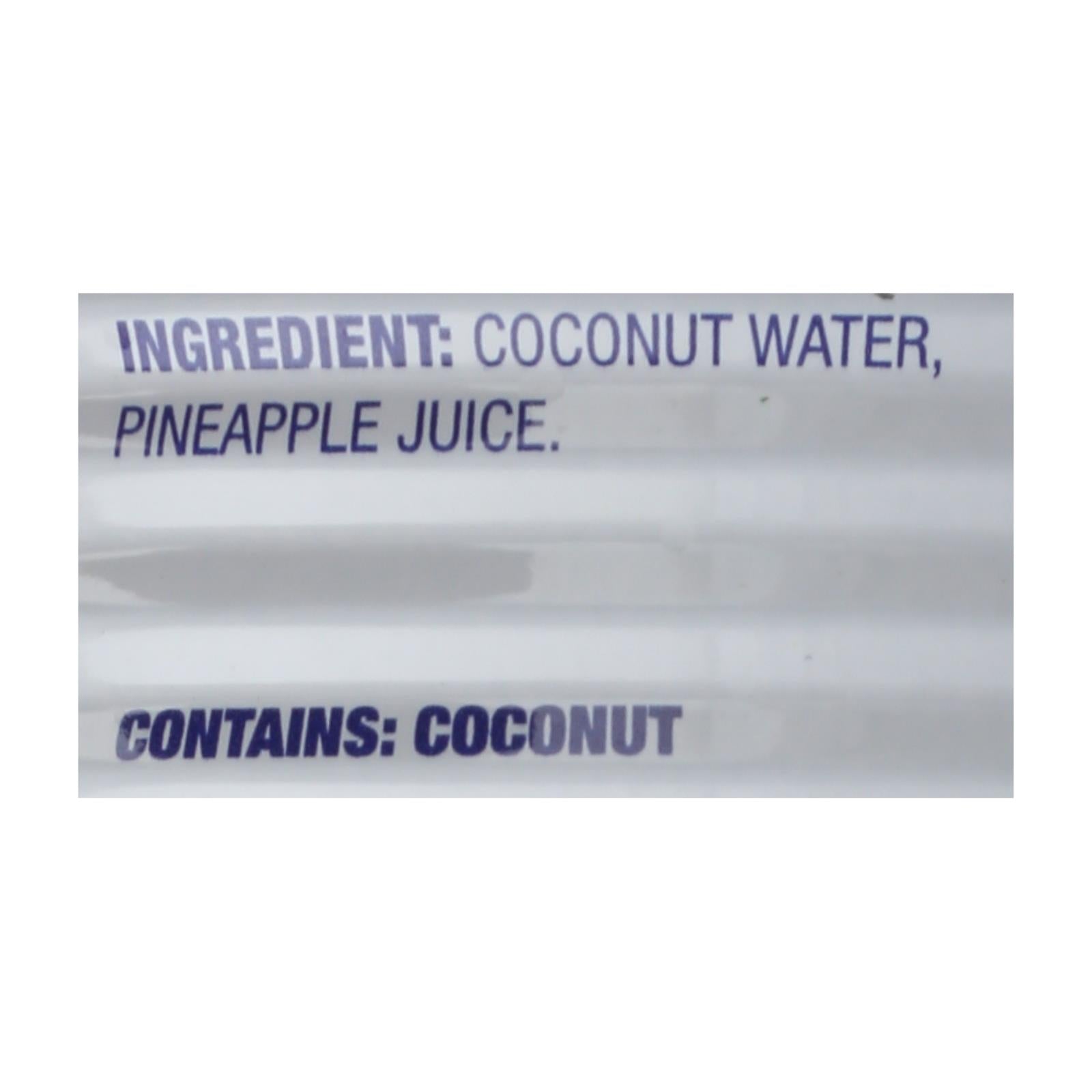 C2o Coconut Water With Pineapple Juice And Coconut Pulp  - Case Of 12 - 17.5 Fz - GreatEagleInc