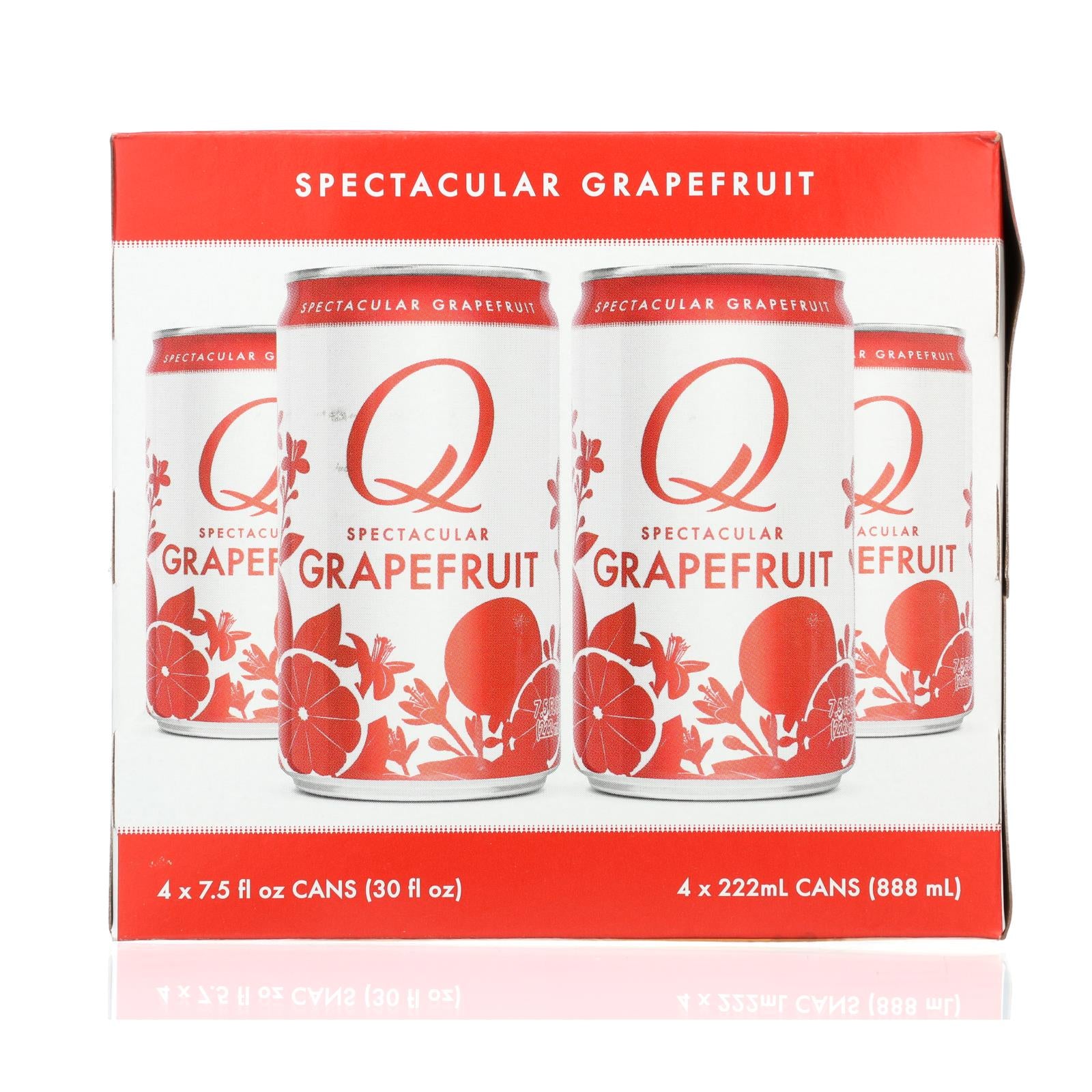 Q Drinks - Sparkling Grapefruit - Case Of 6/4 Packs - 7.5oz Cans - GreatEagleInc