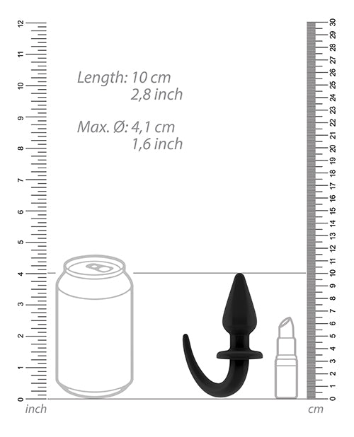 Shots Ouch Puppy Play Tail Butt Plug - Black - GreatEagleInc