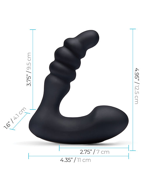 Blue Line Vibrating Prostate Prodder W/remote - Black