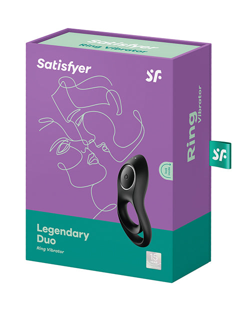 Satisfyer Legendary Duo Ring Vibrator - Black - GreatEagleInc