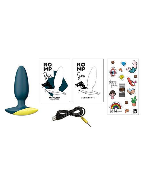Romp Bass Vibrating Anal Plug - Teal - GreatEagleInc