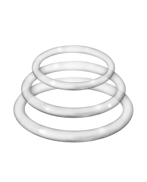 Enhancer Silicone Cockrings - Clear - GreatEagleInc