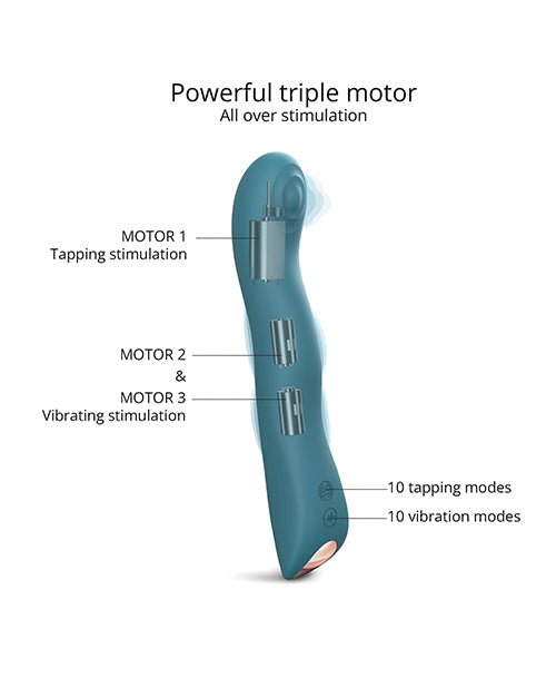 Love To Love Swap Tapping Vibrator - Teal Me - GreatEagleInc