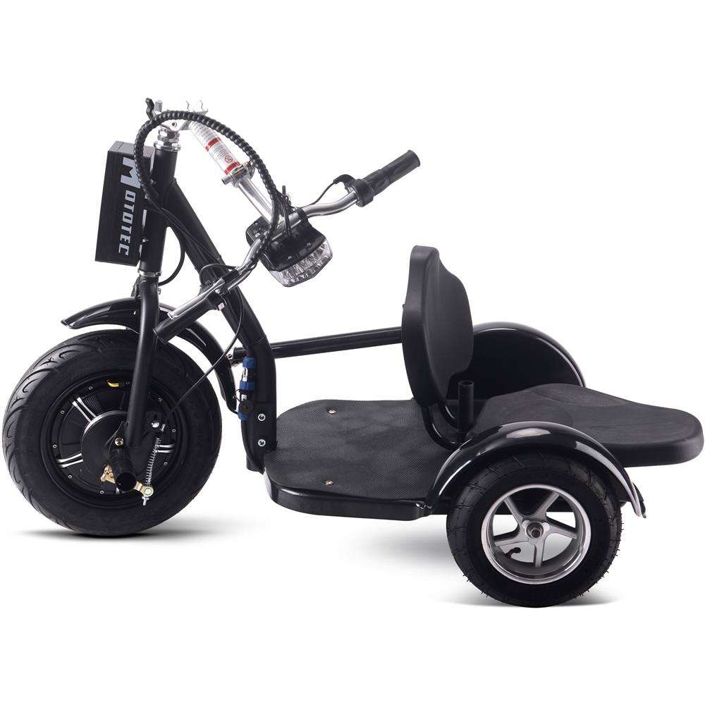 Mototec Electric Trike 48v 1000w Lithium Black - Apparel & Accessories