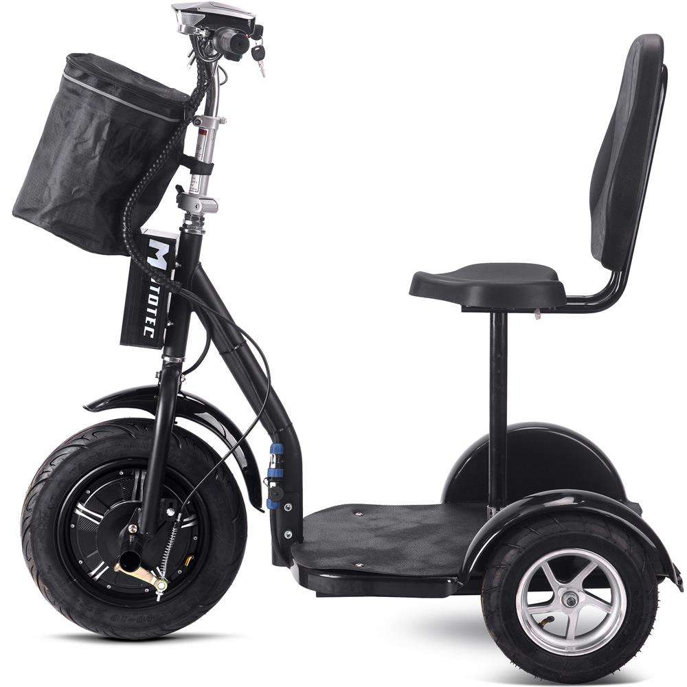 Mototec Electric Trike 48v 1000w Lithium Black - Apparel & Accessories