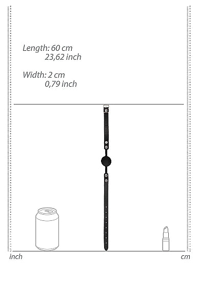 Silicone Ball Gag W/ Adjustabl Bonded Leather Straps - GreatEagleInc