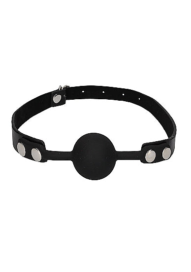 Silicone Ball Gag W/ Adjustabl Bonded Leather Straps - GreatEagleInc