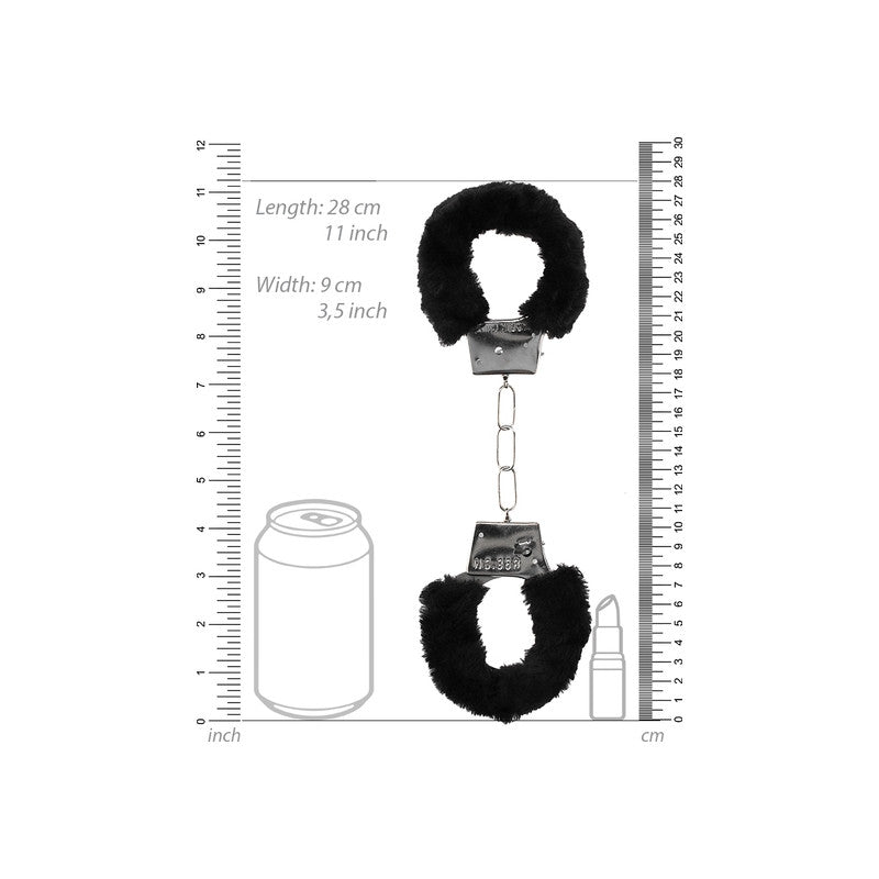 Pleasure Furry Hand Cuffs W/ Quick Release Button SHOTS AMERICA