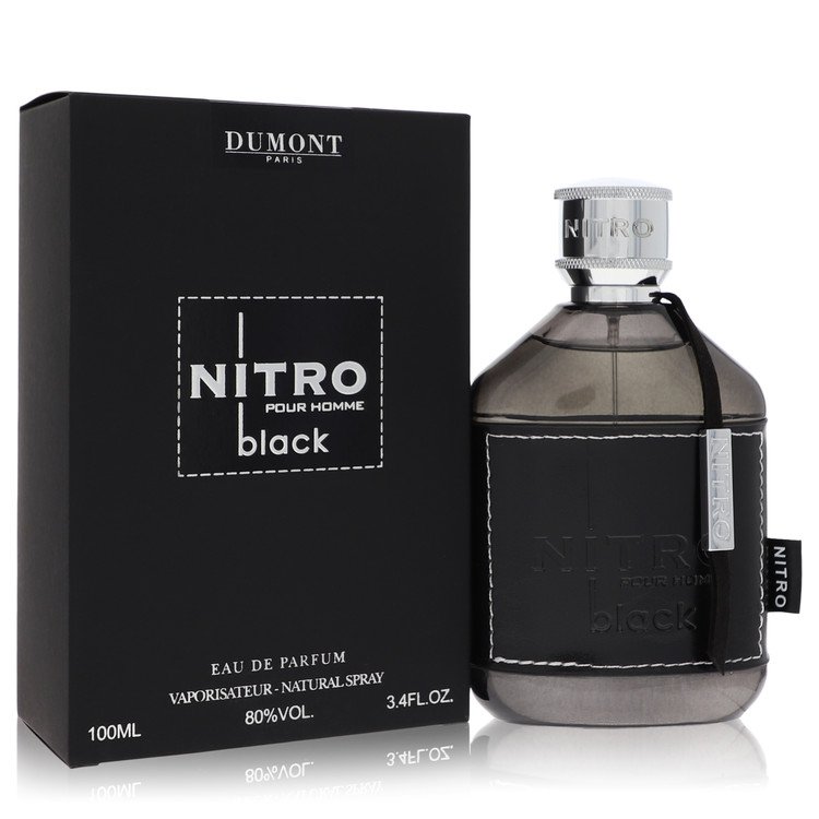 Dumont Nitro Black by Dumont Paris Eau De Parfum Spray 3.4 oz for Men - GreatEagleInc