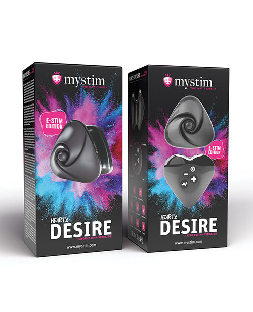 Mystim Hearts Desire eStim Layon Vibrator - Black