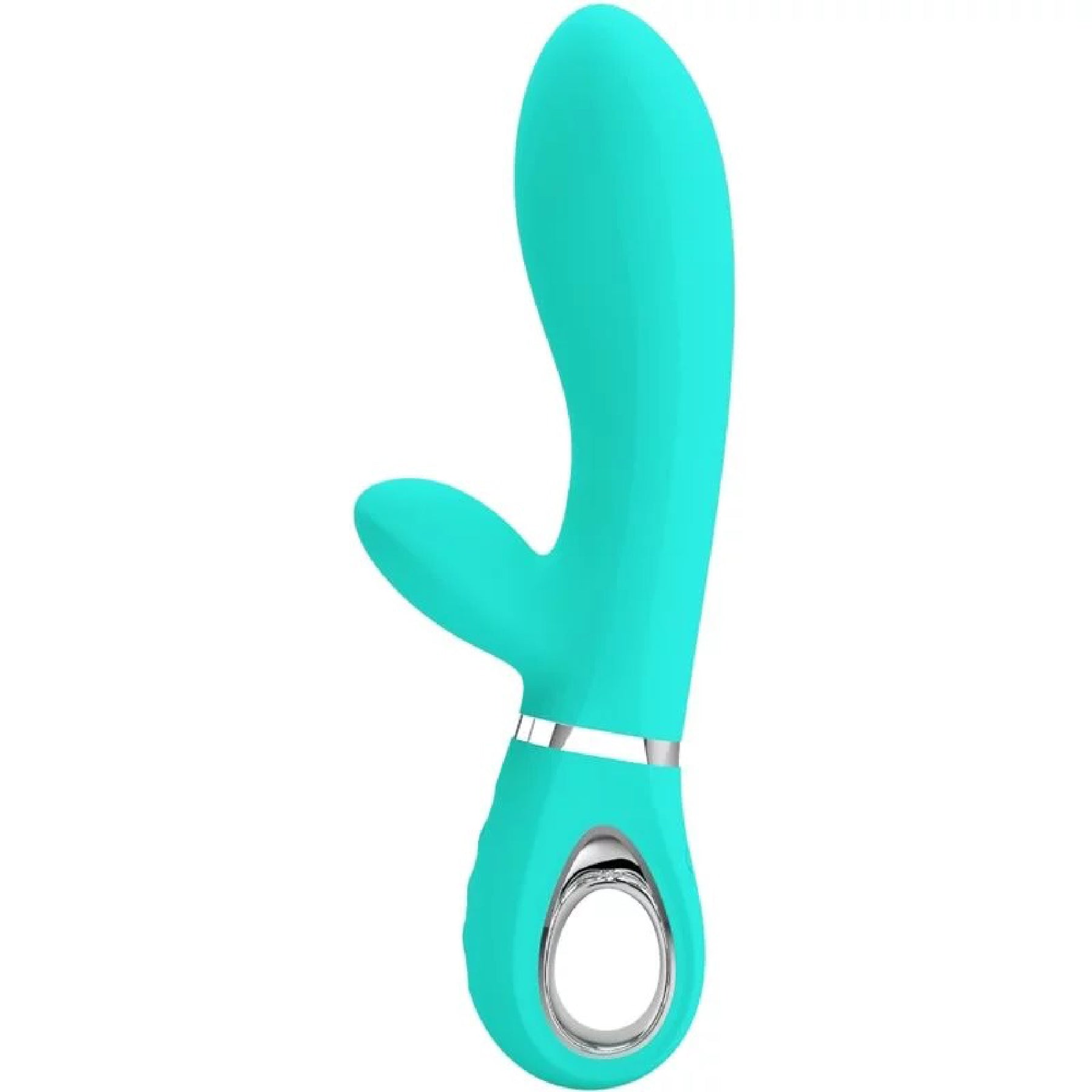 Thomas Super Soft Silicone Rabbit Vibrator -  Turquoise - GreatEagleInc