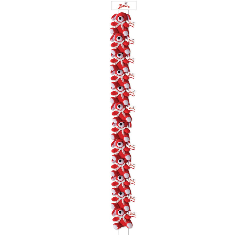 Itty bitty dog hair clip strip, red clips with dog face charms, 12-pack