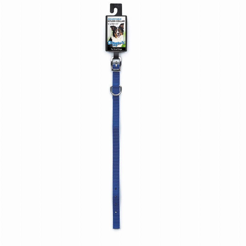DGR 1/2in Nylon Collar 13-15in Blue - Blue / 1 - Pet Supplies