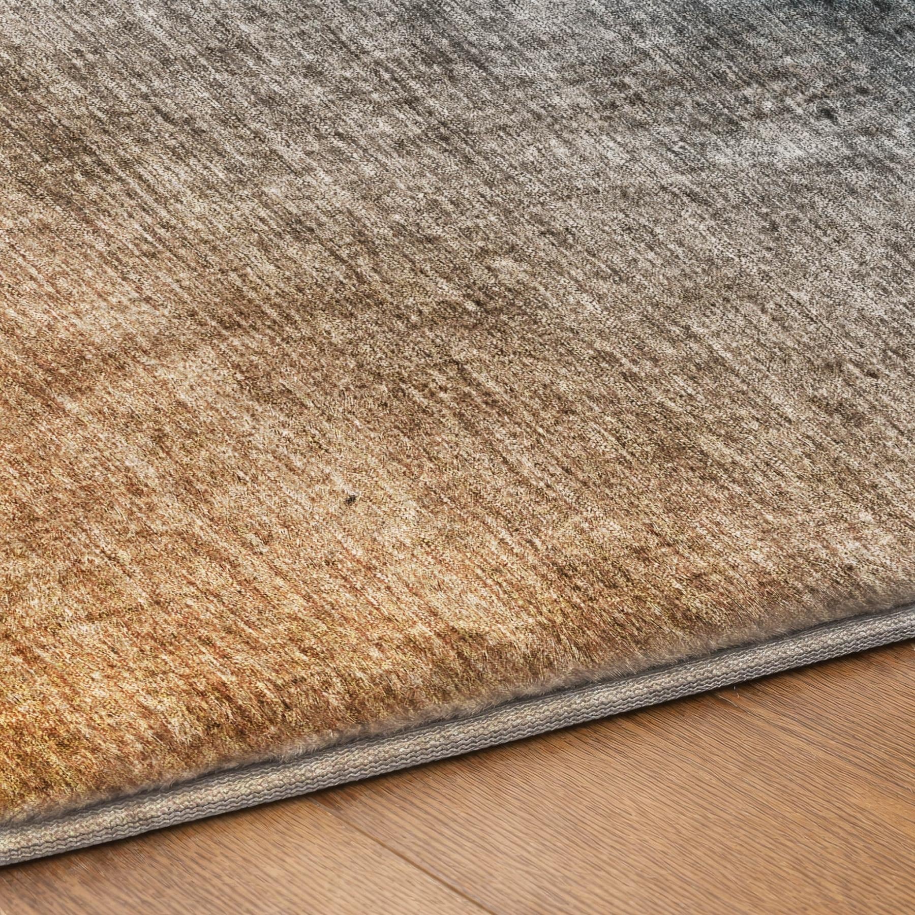 10' X 14' Navy Blue And Blue Ombre Shag Washable Area Rug With UV Protection - Home & Garden